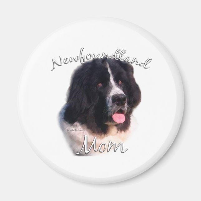 Newfoundland (Landseer) Mamma 2 Magnet (Framsidan)
