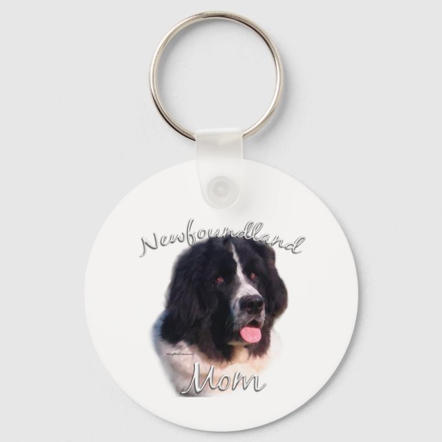 Newfoundland (Landseer) Mamma 2 Nyckelring (Framsida)