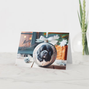 Newfoundland Landseer på julklapp Helgkort