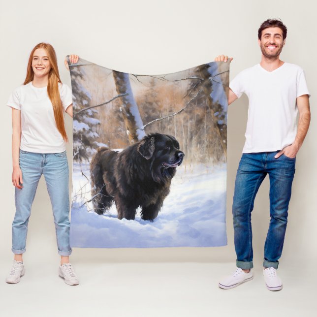 Newfoundland Låt det snöa jul Fleecefilt (På plats)
