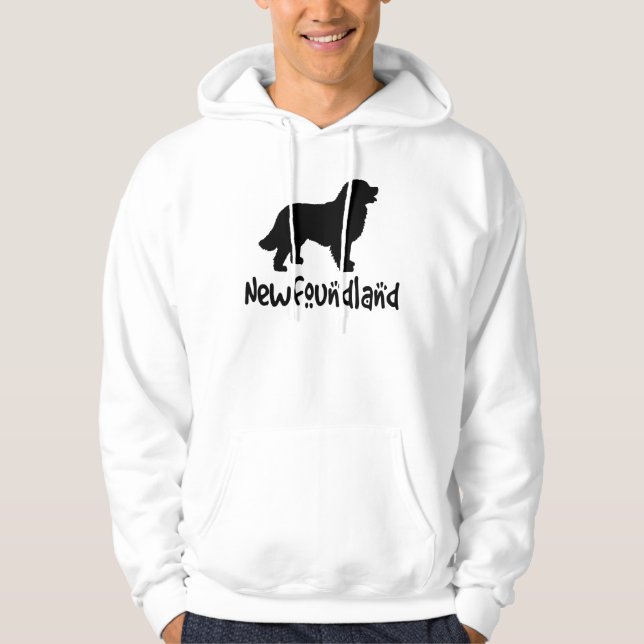 Newfoundland med kall text hoodie (Framsida)