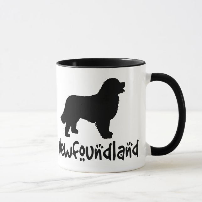 Newfoundland med kall text mugg (Höger)