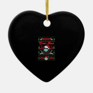 Newfoundland Merry Jesus-Mask Julgåva Julgransprydnad Keramik