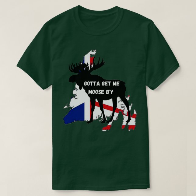Newfoundland Moose T Shirt (Design framsida)