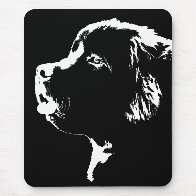 Newfoundland Mousepad Newfoundlander Hund Gifts Musmatta (Framsidan)