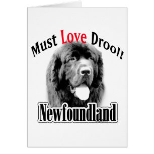 Newfoundland must Kärlek Drool Hälsningskort