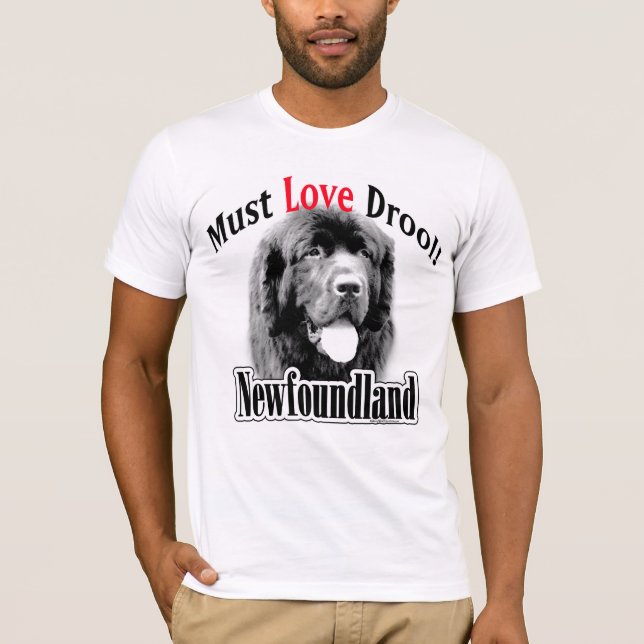 Newfoundland must Kärlek Drool Tee Shirt (Framsida)