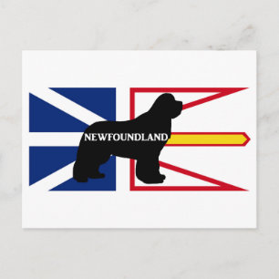 Newfoundland namn silo på flagga.png vykort