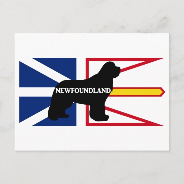 Newfoundland namn silo på flagga.png vykort (Framsida)