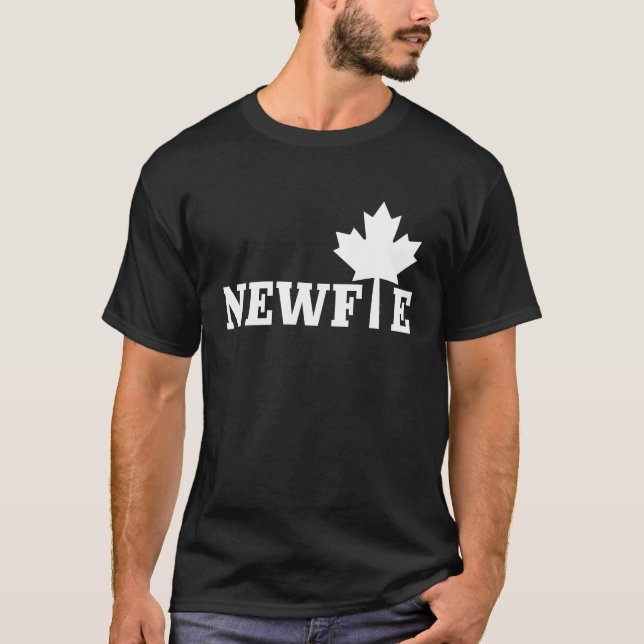 Newfoundland Newfie Maple Leaf Canada Canadian Fla T Shirt (Framsida)