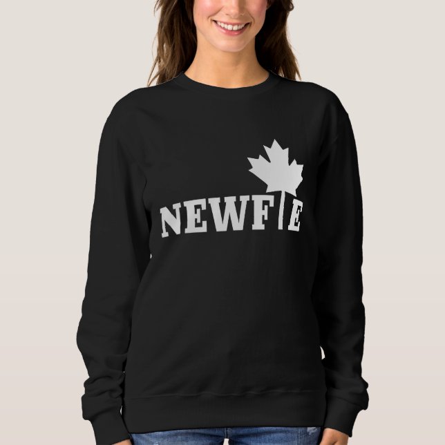 Newfoundland Newfie Maple Leaf Canada Canadian Fla T Shirt (Framsida)