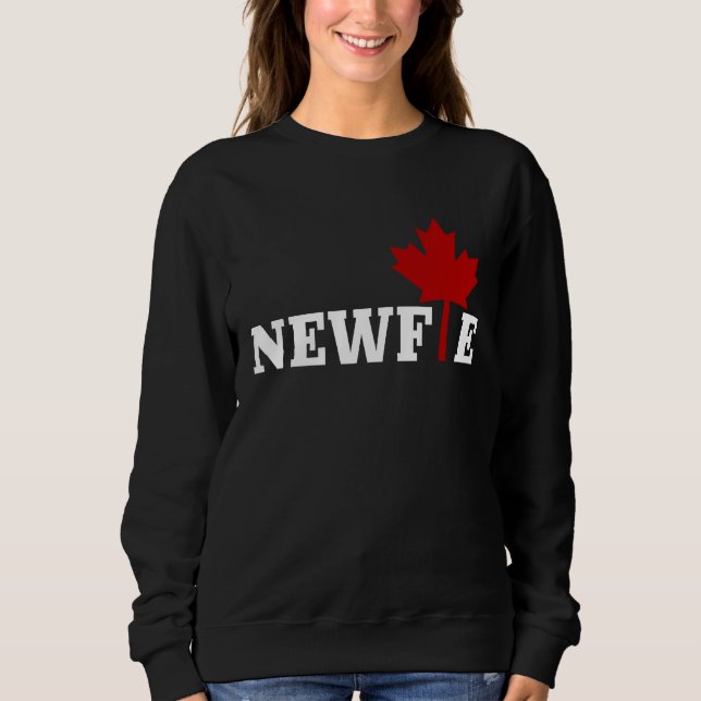 Newfoundland Newfie Maple Leaf Canada Canadian Fla T Shirt (Framsida)