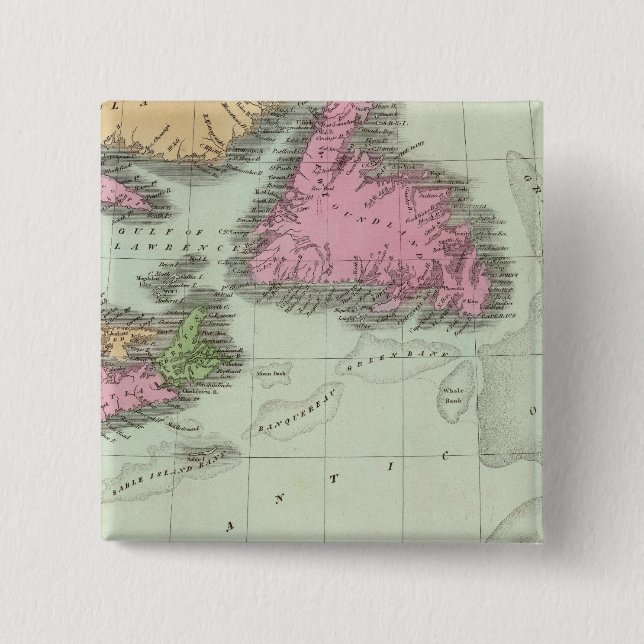 Newfoundland Nova Scotia och New Brunswick Knapp (Framsida)