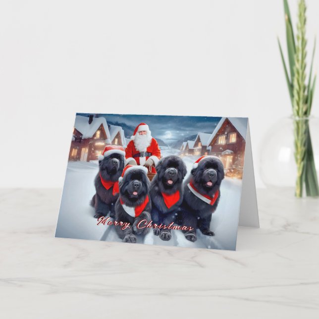 Newfoundland och julkort helgkort (Framsida)