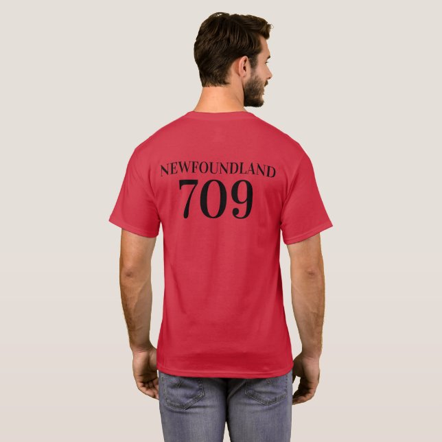 Newfoundland och Labrabor T-shirt 709 (Hel baksida)