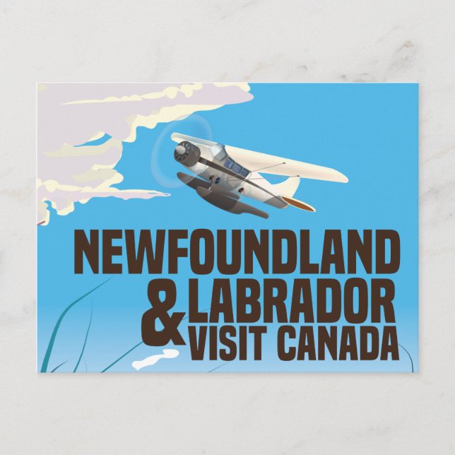 Newfoundland och Labrador-reseaffisch Vykort (Framsida)