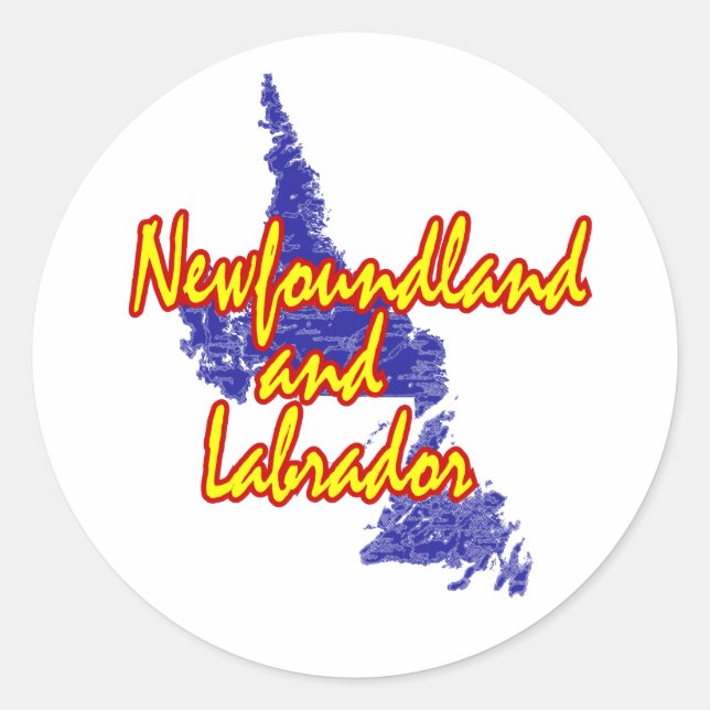 Newfoundland och Labrador Runt Klistermärke (Framsida)