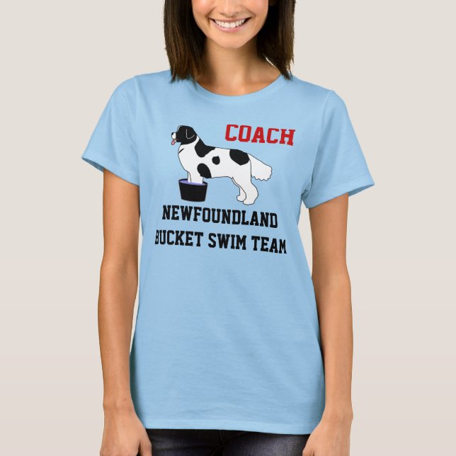Newfoundland ösregnar simmalagskjortan (landseer) tee (Framsida)