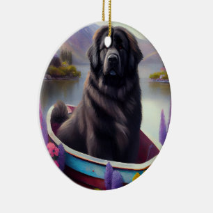 Newfoundland på en Paddle: En Scenia Äventyr Julgransprydnad Keramik