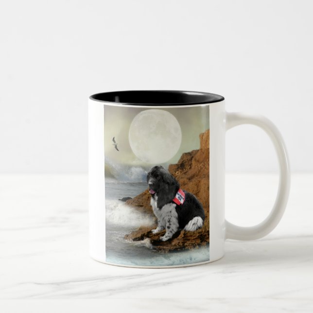 Newfoundland på hav Två-Tonad mugg (Höger)