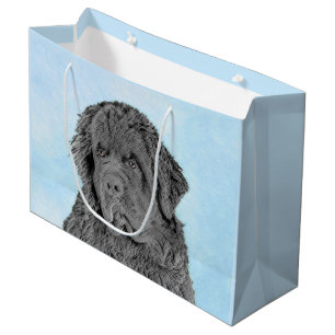 Newfoundland Painting - Cute Original Hund Art
