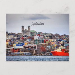 Newfoundland, panorama stadsbildsfoto vykort