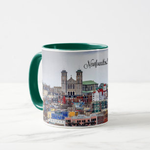 Newfoundland, panoramabilt cityscape-foto mugg