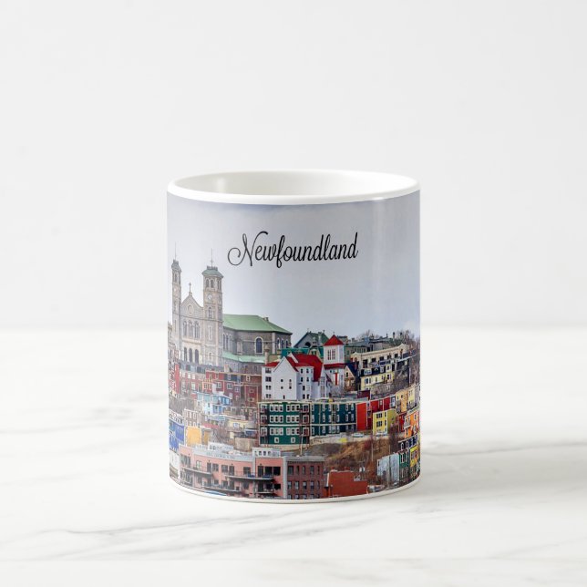 Newfoundland, panoramisk cityscape-foto kaffemugg (Center)