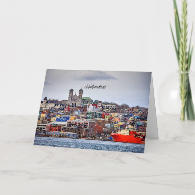 Newfoundland, panoramisk cityscape kort (Framsida)