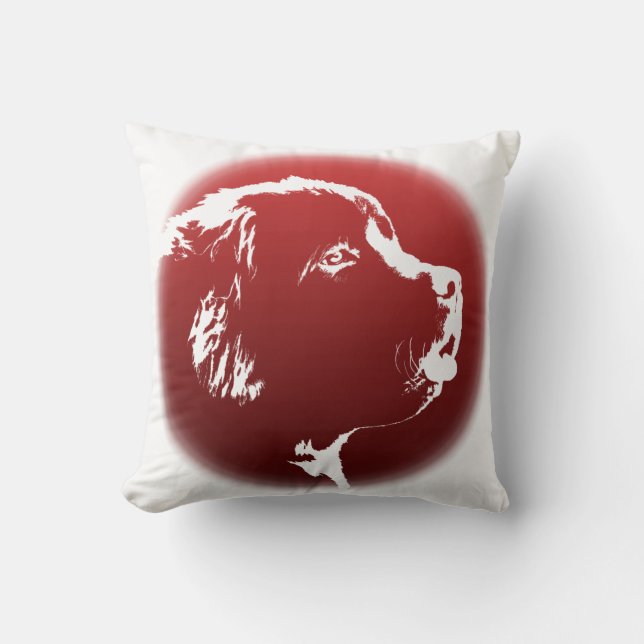 Newfoundland Pillow Newfoundlander Valp Gifts Kudde (Framsida)