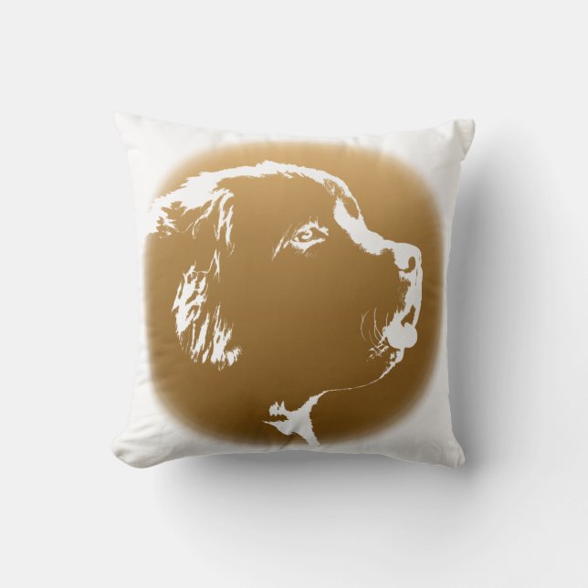 Newfoundland Pillow Newfoundlander Valp Gifts Kudde (Framsida)