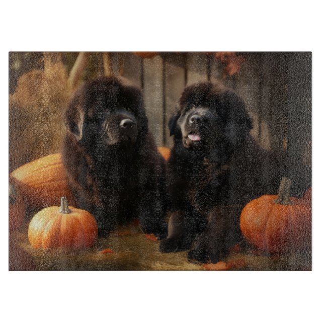 Newfoundland Puppy Autumn Delight Pumpkin (Framsidan)