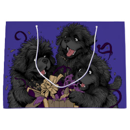 Newfoundland puppy hundar öppna presenter