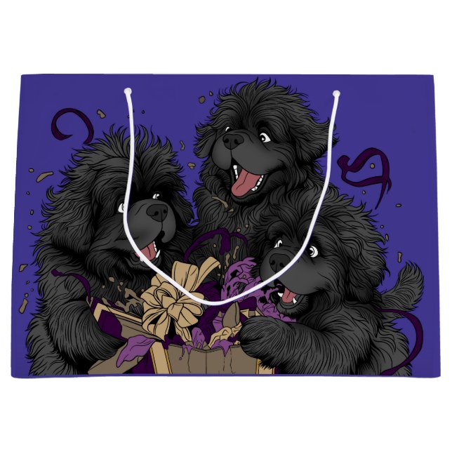 Newfoundland puppy hundar öppna presenter (Framsidan)