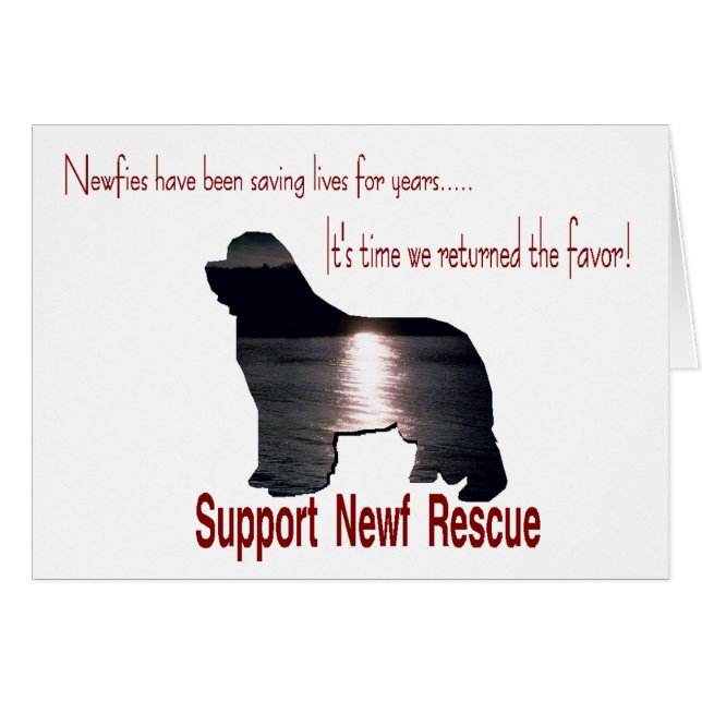 Newfoundland Rädding Hälsningskort (Framsidan Horizontal)