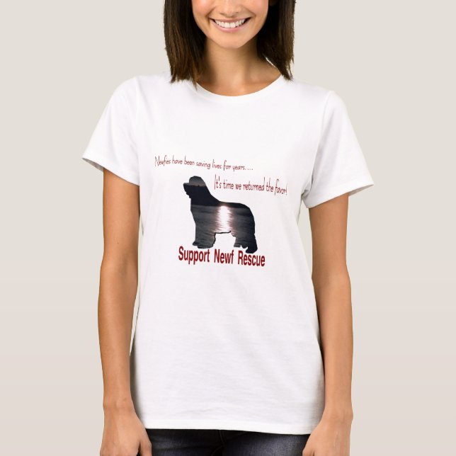 Newfoundland rädding t-shirt (Framsida)