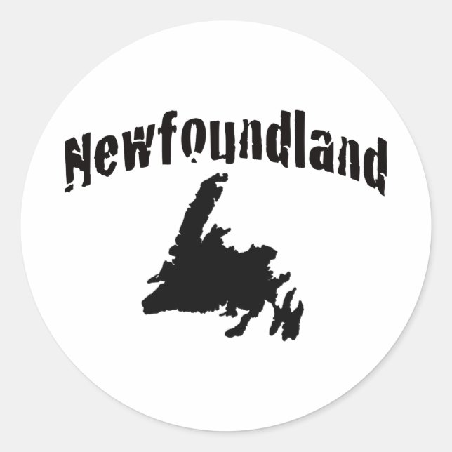 Newfoundland Runt Klistermärke (Framsida)