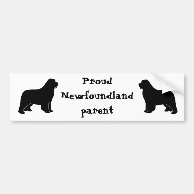 newfoundland silhouette bildekal (Framsidan)