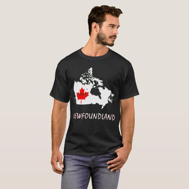 Newfoundland skräddarsy det Kanada landskapet Tee Shirt (Hel framsida)