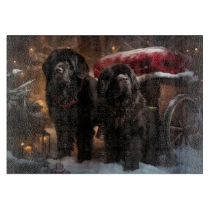 Newfoundland Snöig släde juldekoration