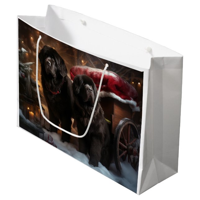 Newfoundland Snowy Sleigh-juldekretet (Framsidan Vinklad)