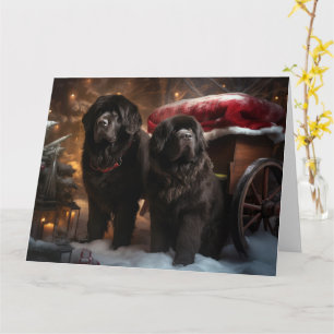 Newfoundland Snowy Sleigh-juldekretet Kort