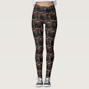 Newfoundland Snowy Sleigh-juldekretet Leggings