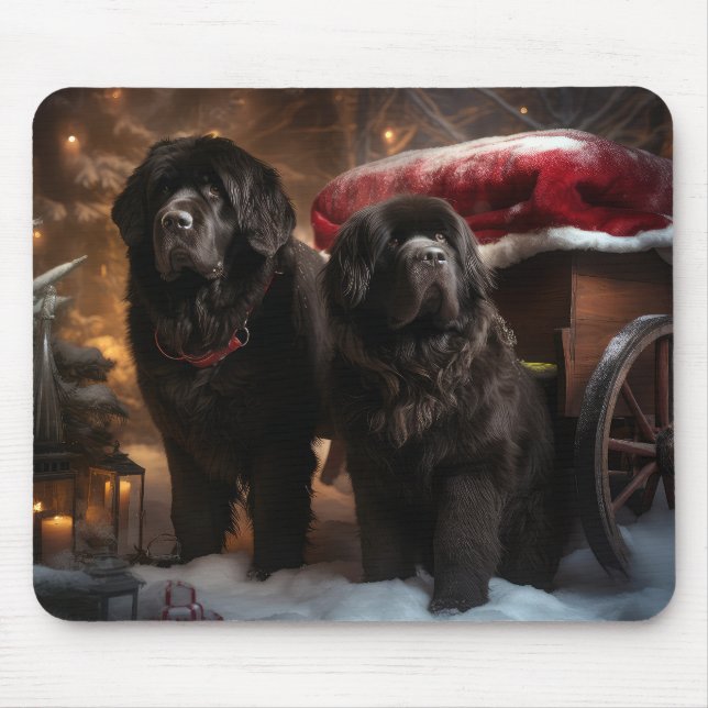 Newfoundland Snowy Sleigh-juldekretet Musmatta (Framsidan)