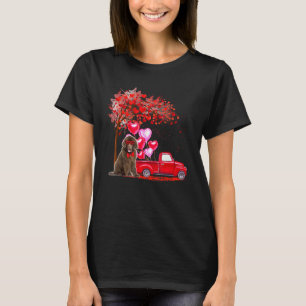 Newfoundland Sunglasses Hearts Träd Pickupare Last T Shirt