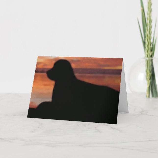 Newfoundland Sunset Sympathy Card Kort (Framsida)