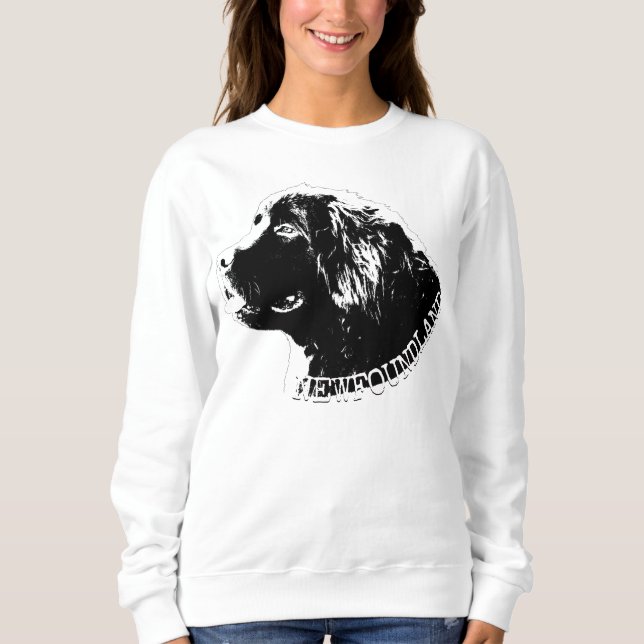 Newfoundland Sweatshirt Newfoundland Hund tröja (Framsida)