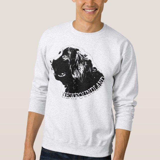 Newfoundland Sweatshirt Newfoundland Hund tröja (Framsida)
