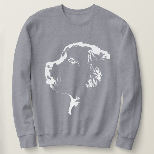 Newfoundland Sweatshirt Newfoundland Hund tröja (Design framsida)