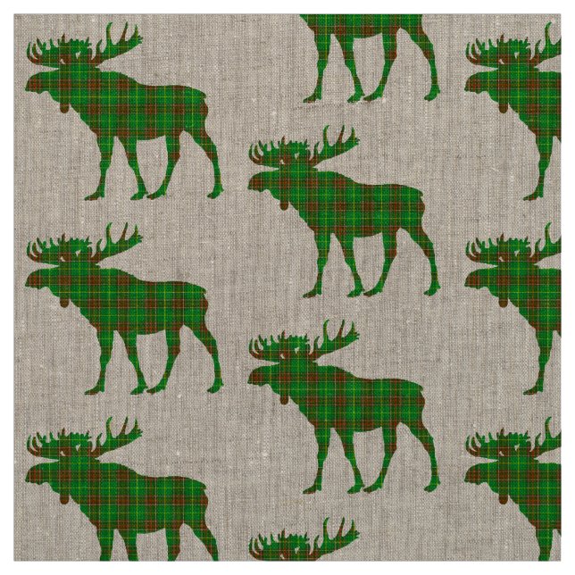 Newfoundland Tartan plaid moose Tyg (Provkarta)